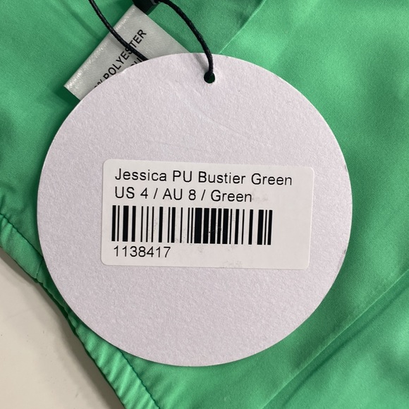 green strapless leather top new - Picture 10 of 10